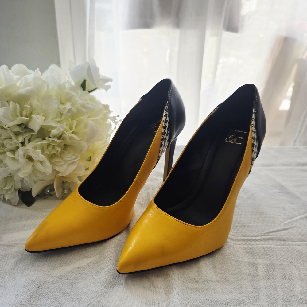 New York & Company Yellow and Black Heels